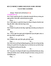 Bộ câu hỏi trắc nghiệm khách quan môn Tâm lý học đại cương | Trường Đại học Luật Hà Nội