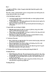 Bài tập ôn luyện môn Kinh tế chính trị | Đại Học Hà Nội