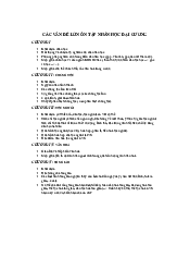 Các vấn đề lớn ôn tập nhân học đại cương | Đại học Sư Phạm Hà Nội