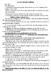 Đề cương môn Luật hành chính - Trường Đại học lao động -  xã hội