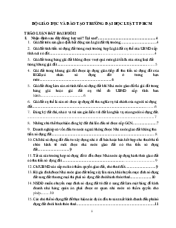 Bài tập thảo luận nhóm môn Luật Đất đai buổi học số 2