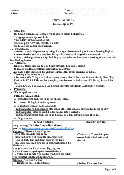 Unit 4: U4L1B| Giáo án Tiếng Anh 2 sách i-Learn Smart Start (Cả năm)