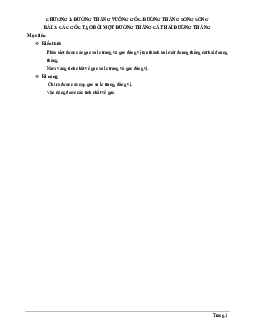 Chuyên đề các góc tạo bởi một đường thẳng cắt hai đường thẳng