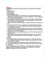 Bài tập tự luận về Hoá học đại cương có đáp án | Bài tập Hoá đại cương | Trường Đại học khoa học Tự nhiên