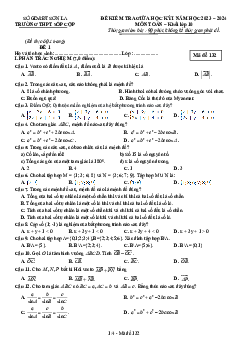 Đề giữa học kỳ 1 Toán 10 năm 2023 – 2024 trường THPT Sốp Cộp – Sơn La
