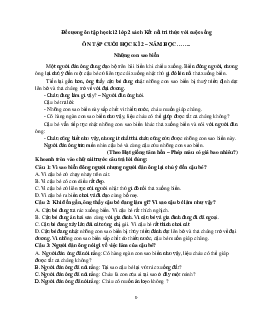 Đề cương ôn tập học kì 2 lớp 2 môn Tiếng Việt | Kết nối tri thức