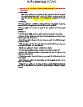 ĐỀ CƯƠNG NHÂN HỌC ĐẠI CƯƠNG: KHAI THÁC NỘI DUNG CƠ BẢN