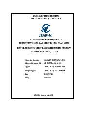 Báo cáo kiểm thử phần mềm | Trường đại học Điện Lực