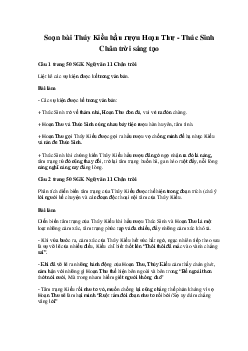 Soạn bài Thúy Kiều hầu rượu Hoạn Thư - Thúc Sinh | Ngữ văn 11 Chân trời sáng tạo