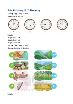 Giải SGK môn Toán 3 - Bài 47: Làm quen với chữ số La Mã | Kết nối tri thức