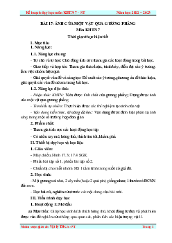 Giáo án Bài 17: Ảnh hưởng của vật qua gương phẳng | Khoa Học Tự Nhiên 7 Kết nối tri thức