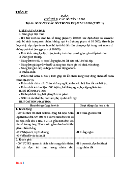 Giáo án Toán 3 Kết nối tri thức (KNTT) tuần 19