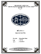 Báo cáo đồ án C++ Quản lý sinh viên môn Công nghệ thông tin | Trường đại học Kinh Doanh và Công Nghê Hà Nội