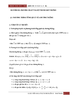 Chuyên đề phương pháp tọa độ trong mặt phẳng – Nguyễn Bảo Vương