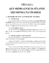 Tiểu luận Yêu cầu quy trình sản xuất sữa tươi của Vinamilk | Đại học Kinh tế và Quản trị kinh doanh, Đại học Thái Nguyên