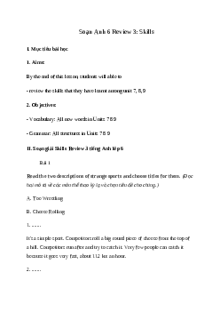 Giải Tiếng Anh 6 Review 3: Skills | Global Success