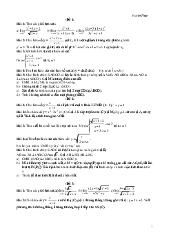 Bộ 22 đề thi HK2 lớp 11 – Nguyễn Pháp