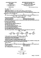 Đề thi thử tốt nghiệp THPT 2025 môn Hóa lần 1 Sở GD&ĐT Nam Định