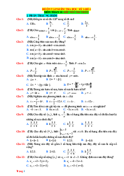 Đề kiểm tra học kỳ 1 Toán 11 Kết nối tri thức - Đề 4 (có đáp án)