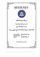 Thị trường cạnh tranh hoàn hảo ở Việt Nam | Bài thảo luận kinh tế vi mô