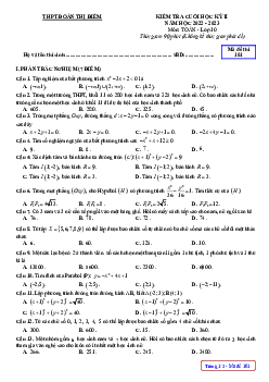Đề cuối học kỳ 2 Toán 10 năm 2022 – 2023 trường THPT Đoàn Thị Điểm – Quảng Ninh