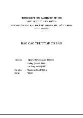 Mẫu Báo Cáo Thực Tập Cơ Bản Về Mạch Khuếch Đại | Thực tập cơ bản | Trường Đại học Bách khoa Hà Nội