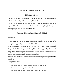 Soạn bài Đêm nay Bác không ngủ - Cánh Diều 6