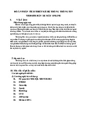 Đồ án phân tích hệ thống thông tin | Môn tin học đại cương