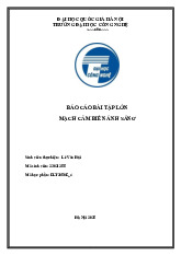 Báo cáo Bài Tập Lớn ELT2050E_4: Mạch Cảm Biến Ánh Sáng. Môn Linh kiện điện tử (UET) | Trường Đại học Công nghệ, Đại học Quốc gia Hà Nội.