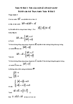 Giải Toán 10 Bài 3: Tích của một số với một vectơ | Chân trời sáng tạo