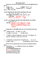 Trắc nghiệm môn Tiếng Anh hay có đáp án