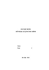 Bài tập nhóm môn Luật hành chính - Trường Đại học lao động -  xã hội.