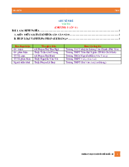 Chuyên đề trắc nghiệm vectơ