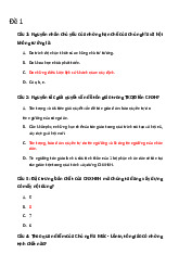 Đề thi thử chủ nghĩa xã hội khoa học |  Trường Đại học Bách khoa thành phố Hồ Chí Minh