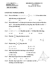 Đề thi học kỳ 1 môn Toán lớp 8 năm học 2024 - 2025 - Đề số 4 | Bộ sách Cánh diều