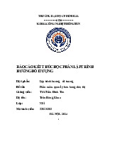 Phần mềm quản lý bán hàng siêu thị | Báo cáo bài tập lớn kết thúc học phần Lập trình hướng đối tượng