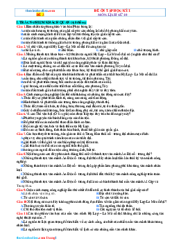 Đề thi học kỳ 1 Lịch Sử 10 Kết nối tri thức-Đề 3 (Có đáp án)