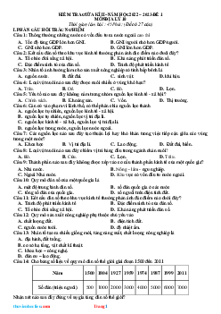 Đề Thi Giữa Học Kỳ 2 Địa Lí 10 Năm 2022-2023 Có Đáp Án - Đề 1