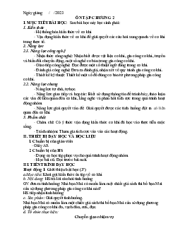 Giáo án Công nghệ 8 Ôn tập Chương 2 | Chân trời sáng tạo