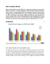Uniqlo - 2about marketing research - Môn quản trị học - Đại Học Kinh Tế - Đại học Đà Nẵng