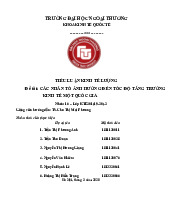 Các nhân tố ảnh hưởng đến tốc độ tăng trưởng kinh tế một quốc gia | Môn Kinh tế lượng - Đại học Ngoại Thương