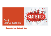Ôn tập nguyên lý thống kê | Đại học Kinh tế Kỹ thuật Công nghiệp