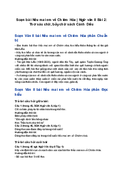 Soạn bài Nếu mai em về Chiêm Hóa | Ngữ văn 8 Bài 2: Thơ sáu chữ, bảy chữ sách Cánh Diều
