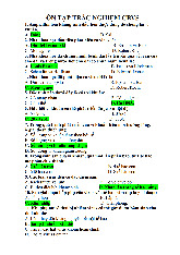 Ôn tập trắc nghiệm môn Vi sinh căn bản | Trường Đại học Duy Tân