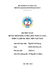 Tiểu luận: đề tài khái niệm, vị trí chức năng của gia đình, liên hệ thực tiễn - môn chủ nghĩa xã hội khoa hoc –Trường Đại học kinh tế quốc dân