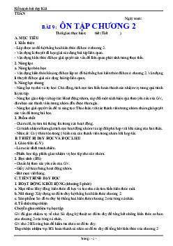 Bài 9: Ôn tập chương 2 | Giáo án Hóa 11 Kết nối tri thức
