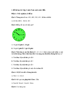 Đề thi học kì 1 môn Toán 2 năm 2023 - 2024 sách Cánh diều | đề 5