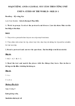 Tiếng Anh lớp 6 unit 9 Skills 1