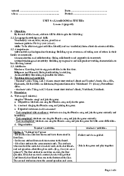Unit 9: U9L1A | Giáo án Tiếng Anh 2 sách i-Learn Smart Start (Cả năm)