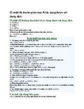 Ở nhiệt độ thường kim loại Al tác dụng được với dung dịch - Hóa học 12